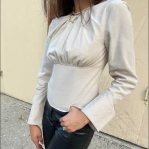 Laurel long sleeve fathered top who what wear BNWT